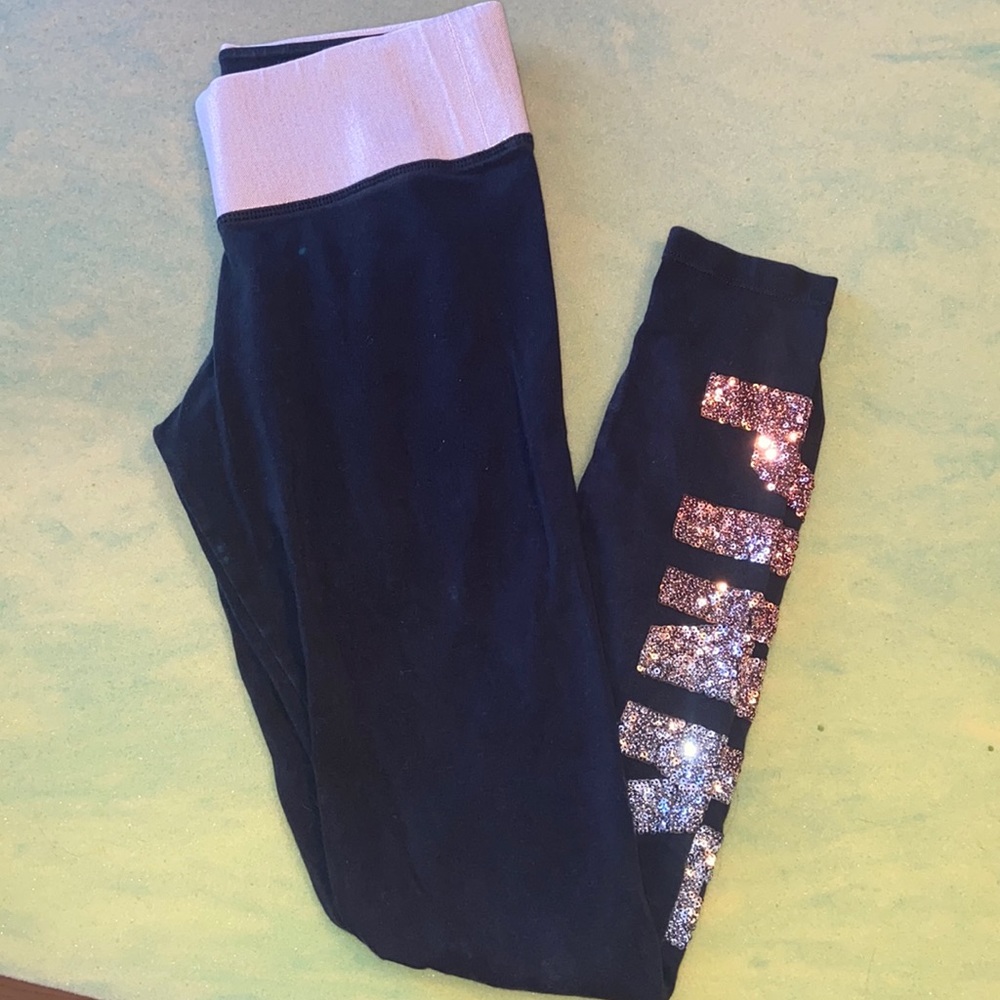 Pink Sequin Leggings